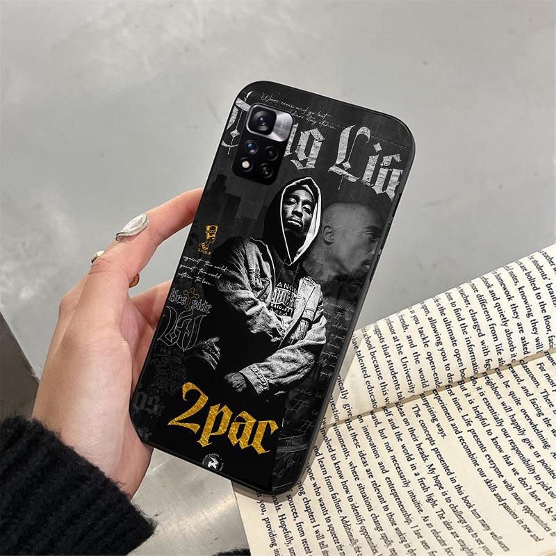 Phone Case For Xiaomi Redmi note 13 12 Pro 11S 11 10 Pro 10S 12S Redmi 10 10C 9C 13C Tupac 2pac Singer Case