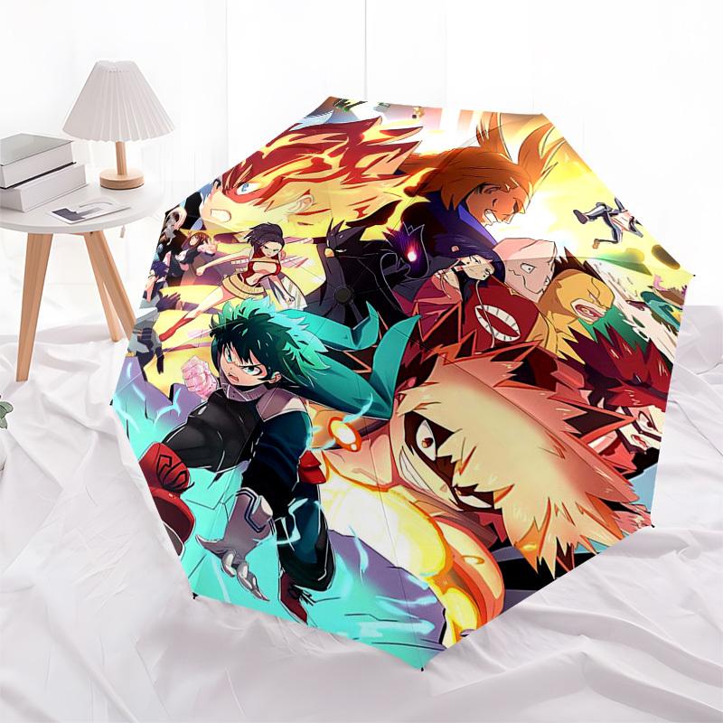 

1pc My Hero Academia Automatic Opening Umbrella, Foldable Design, 8-Bone Iron Frame Outdoor Umbrella, Ideal Gift for Fans, Travelers, Daily Use, Suita