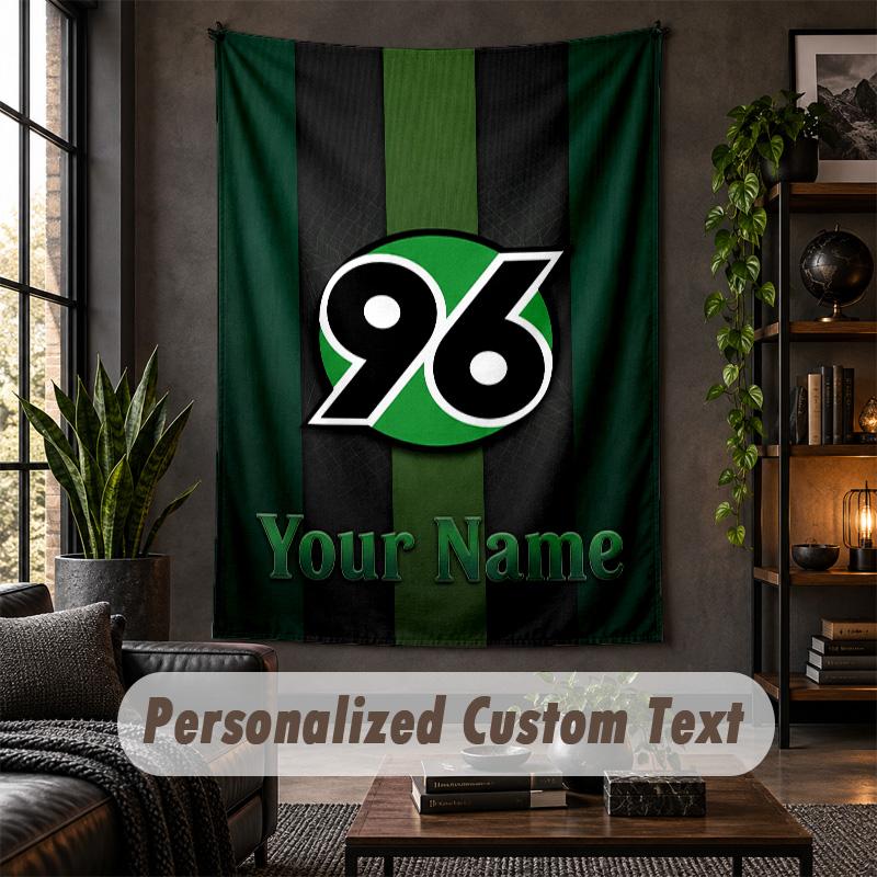 Personalized Wall Tapestry,Hannover 96 Custom Text, Soft Fabric Wall Art For Indoor Decoration