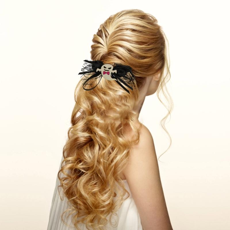 Halloween Hair Ties Elastic Hair Scrunchies Ghosty Shape Hair Rope Woman Ponytail Hair Tie for Girl Hair Style Making