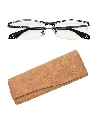 PrePiar Flip-Up Reading Glasses for Men, Bifocal, Blue Light Blocking, 3-Month Warranty, Case Included, +1.5