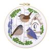 Animal Stamped Cross Stitch Embroidery Kits with Hoop Cloth Color Thread