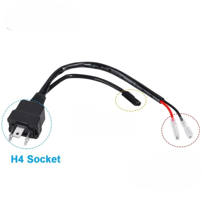 2Pcs H4 9003 LED Relay Cable Adapter Bi led Headlights Controller Wiring Lighting System 35W 55W Headlights Harness
