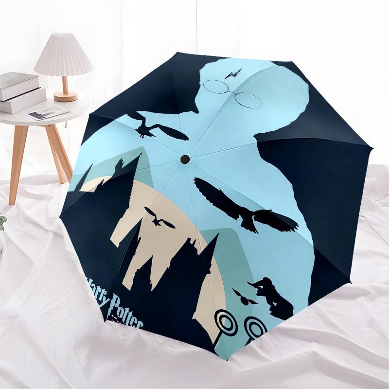 1pc Harry Potter Philosopher's Stone Umbrella with Plastic Handle,Cartoon Pattern,Suitable for All Seasons Multi-functional Umbrella533