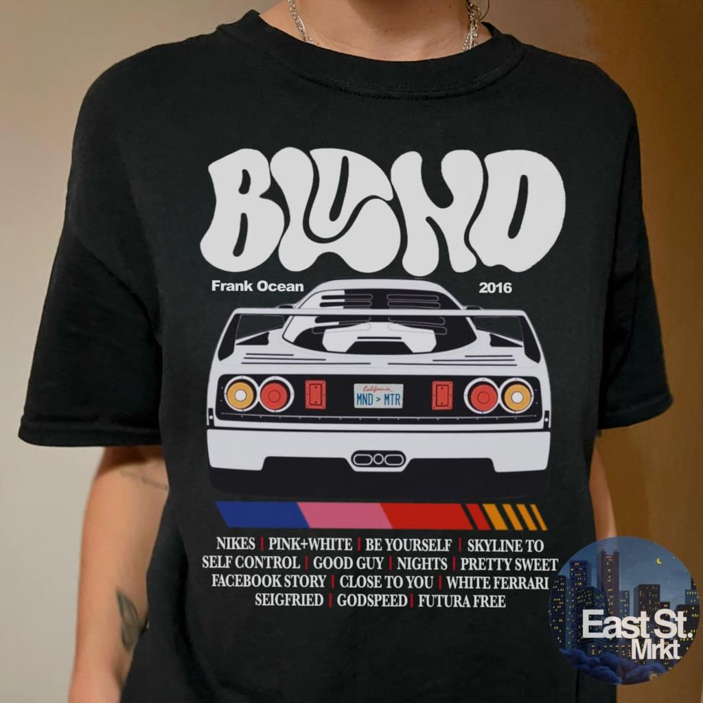 Frank Ocean Blond Car Tracklist Graphic T-Shirt: Vintage Music Tee