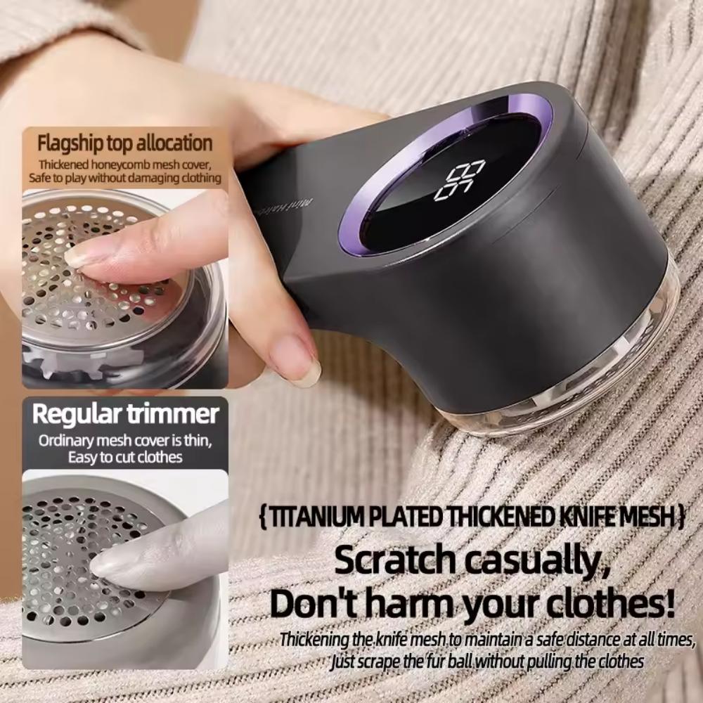 Mini Electric Lint Shaver With Led Display Usb Charging Clothes Pill Remover For Home Travel and Clothes And Sweater