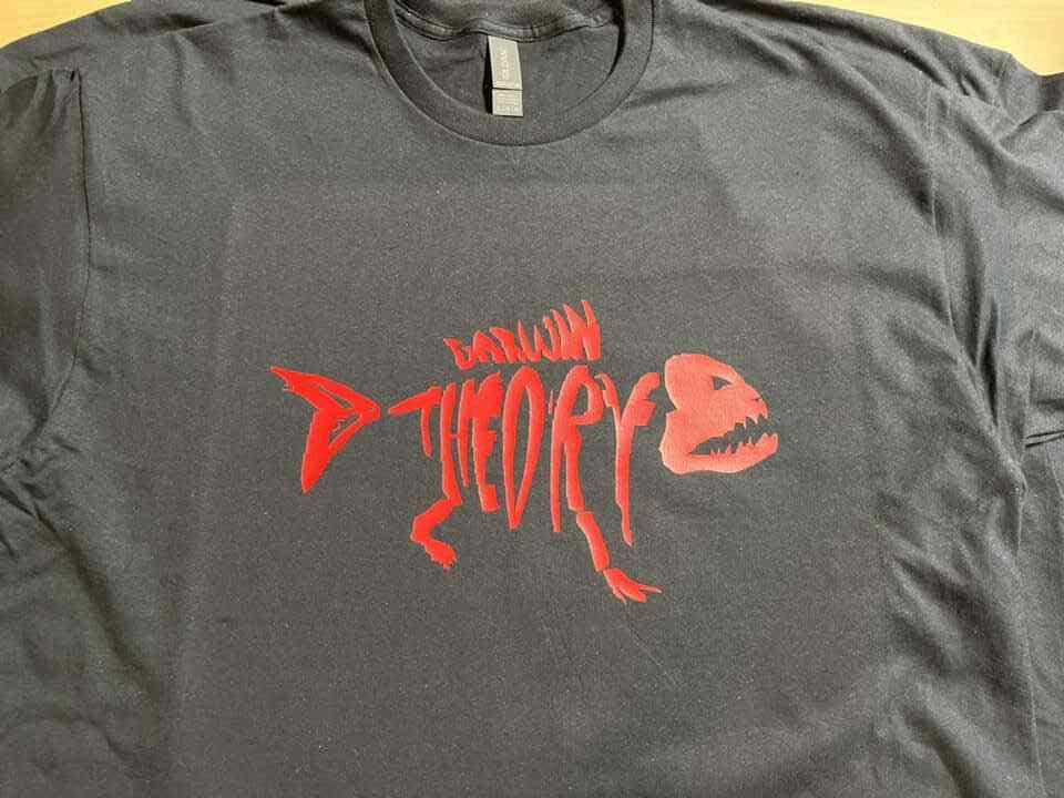 Darwin Theory Fish Atheist T shirt tee XL