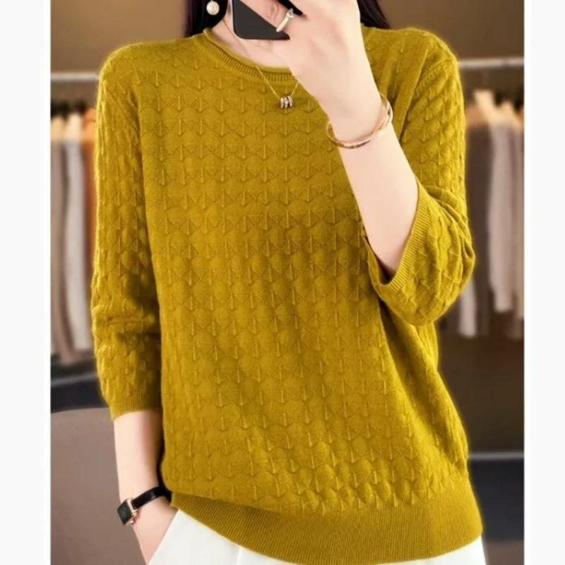 XS-6XL Plus Size Thin Knit Sweater Spring and Autumn Tops Female Mothers Autumn and Summer One-fold Lightweight Sweater Women