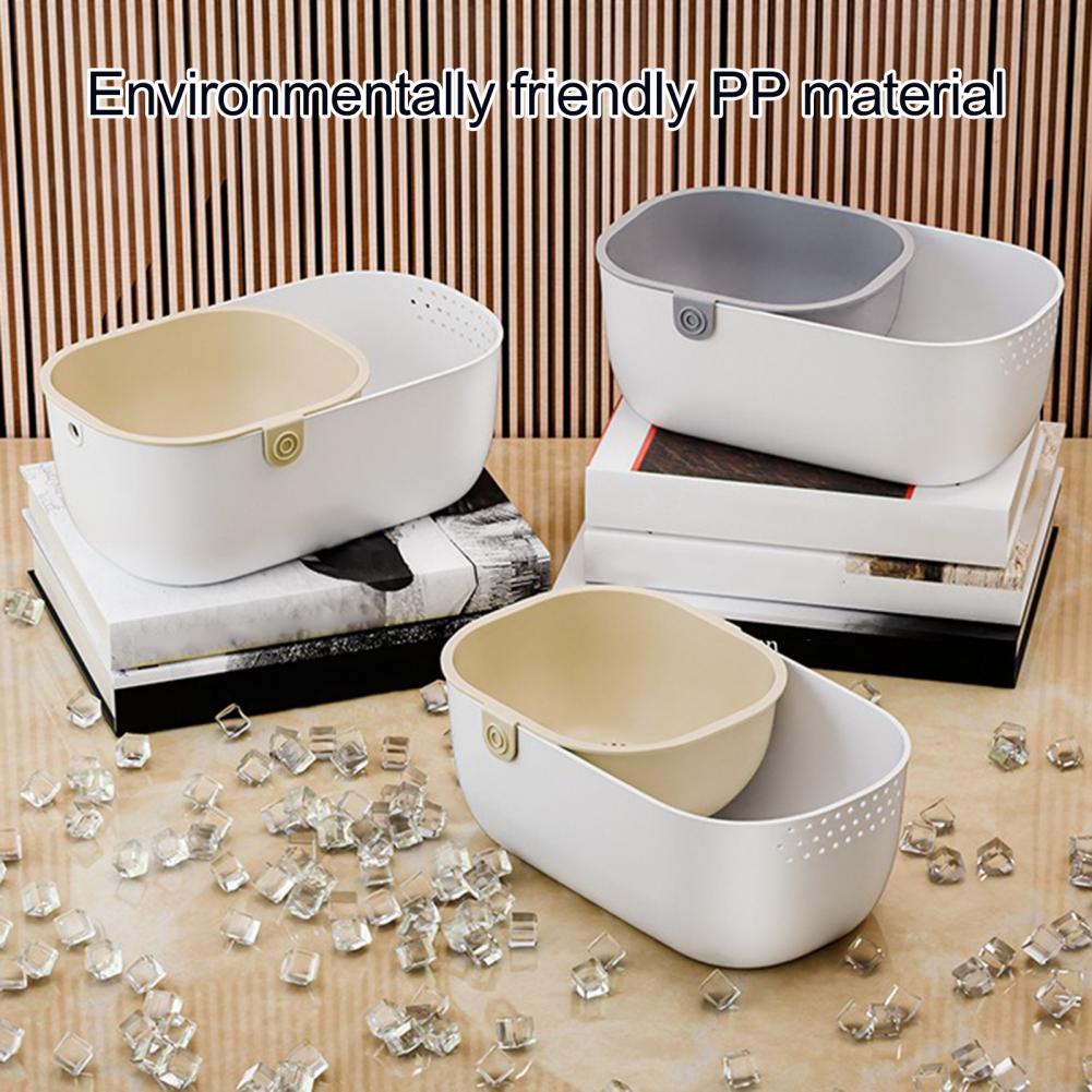 Sturdy Plastic Snack Container Double Layer Snack Bowl Double Layer Nut Bowl with Shell Storage for Snacks Kitchen Tool
