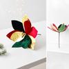 Flocking Artificial Christmas Flower Beautiful Xmas Tree Ornaments  New Year Decor
