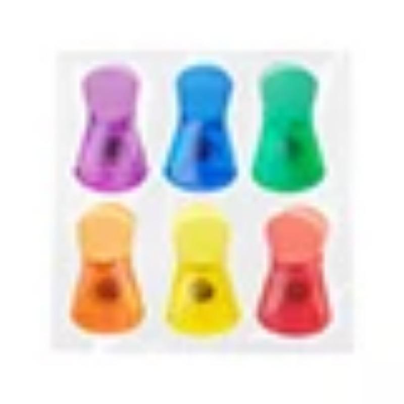 6 STK Forseglingsmaskin Bærbar magnetisk sugemat og snacks plastposeforseglingsmaskin hurtigåpningsposeklips