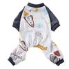 Pet Dog Cat Four-Legged Cotton Knit Pajamas Striped Print Home Outfit Small Medium Large Dogs