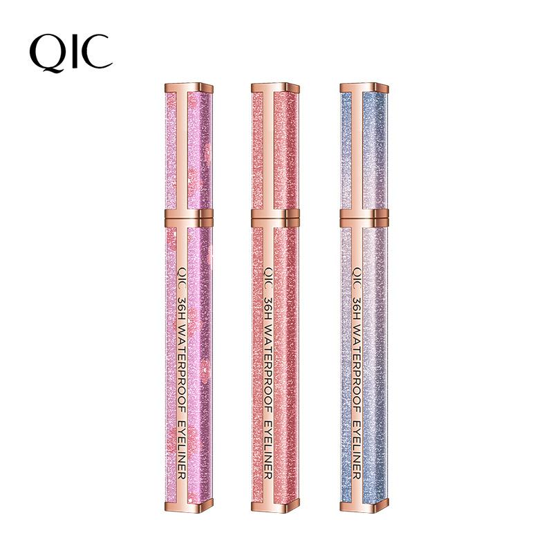 QIC Sternenhimmel Eyeliner Flüssigstift Klebestift Farbe Kaffee Braun Kaffee Schwarz Wasserdicht Schnelltrocknend Wischfest