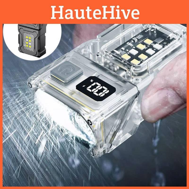 Flashlight Led Powerful Side Cob Lamp Rotation Portable Warning Outdoor Light