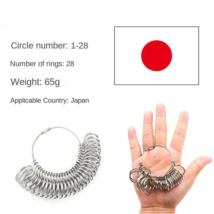 Metal Finger Ring Sizer - Aluminum Alloy Ring Gauge Measuring Tool for Jewelry Making, Mandrel Standard Size