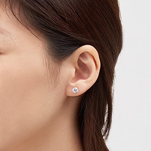 [Official] ESTELLE Women's Earrings, 18K Pink Gold with Cubic Zirconia (L), 0231-3436-0017-0000