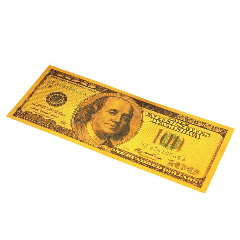 7Pc//set commemorative gold foil USA dollars paper money banknotes collections BE