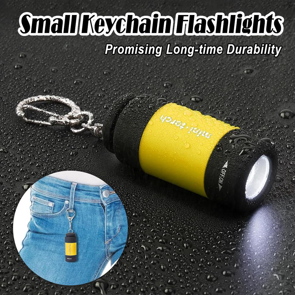 LED Micro Pocket Flashlight Portable USB Rechargeable Keychain Flashlight Waterproof Home Outdoor Hiking Camping Flashlight