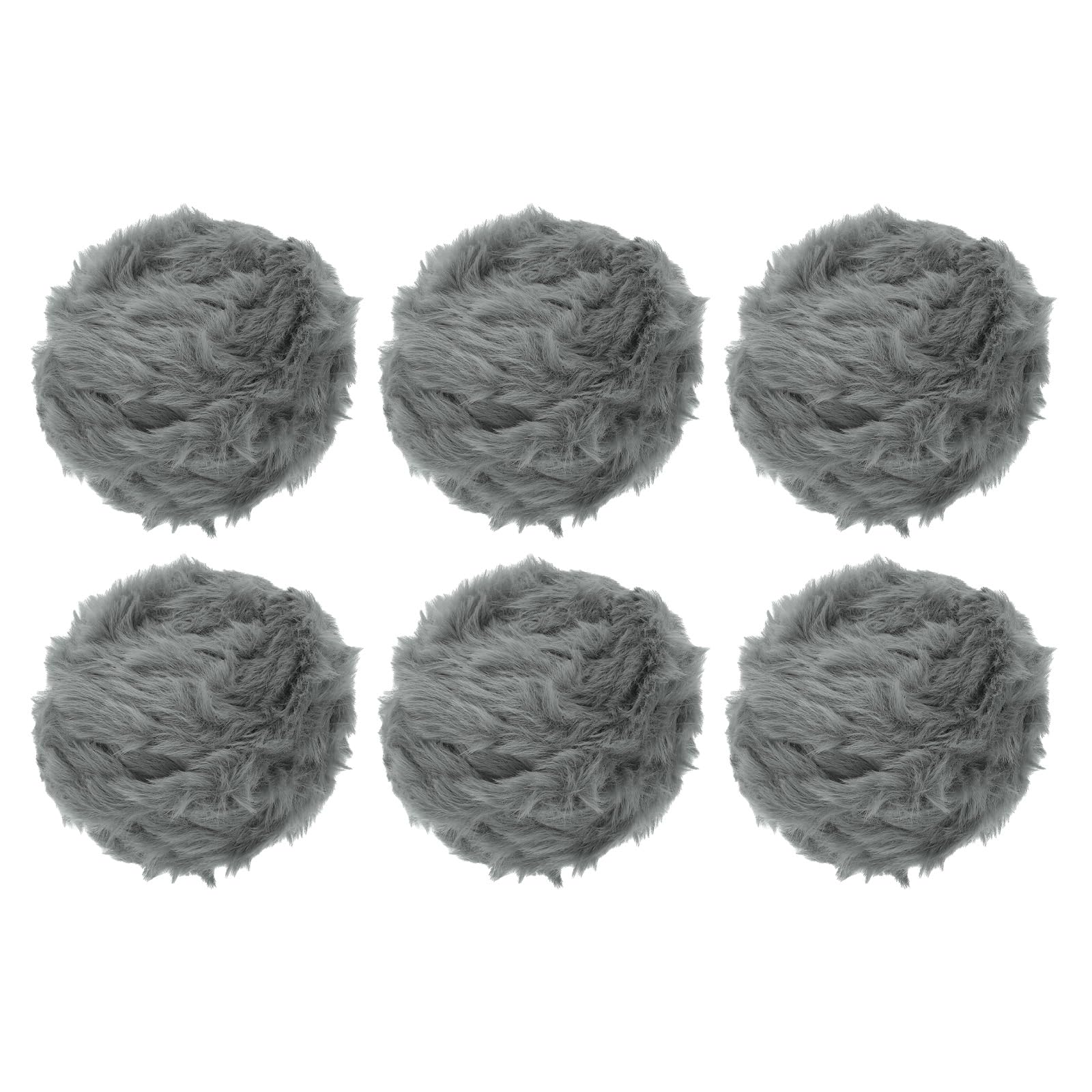 

PATIKIL Fluffy Faux Fur Yarn, 32m, 6 Balls, 2cm Thick, Approx. 50g, Soft Faux Fur Fabric for Crocheting, DIY Knitting, Rope, Shawls, Hats, Blankets, a