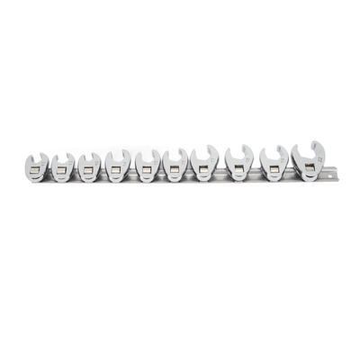 Juego de Llaves de Pata de Gallo de 10 mm a 22 mm Tamaños Llave de Tuerca Métrica para Trinquete de Accionamiento de 3/8 pulg. Kit de Herramientas de Llave de Tuerca Métrica