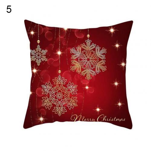 

Рождественская красная подушка, чехол для подушки с Санта-Клаусом, с Рождеством, с принтом, украшение для дома, с Новым годом 45x45cm