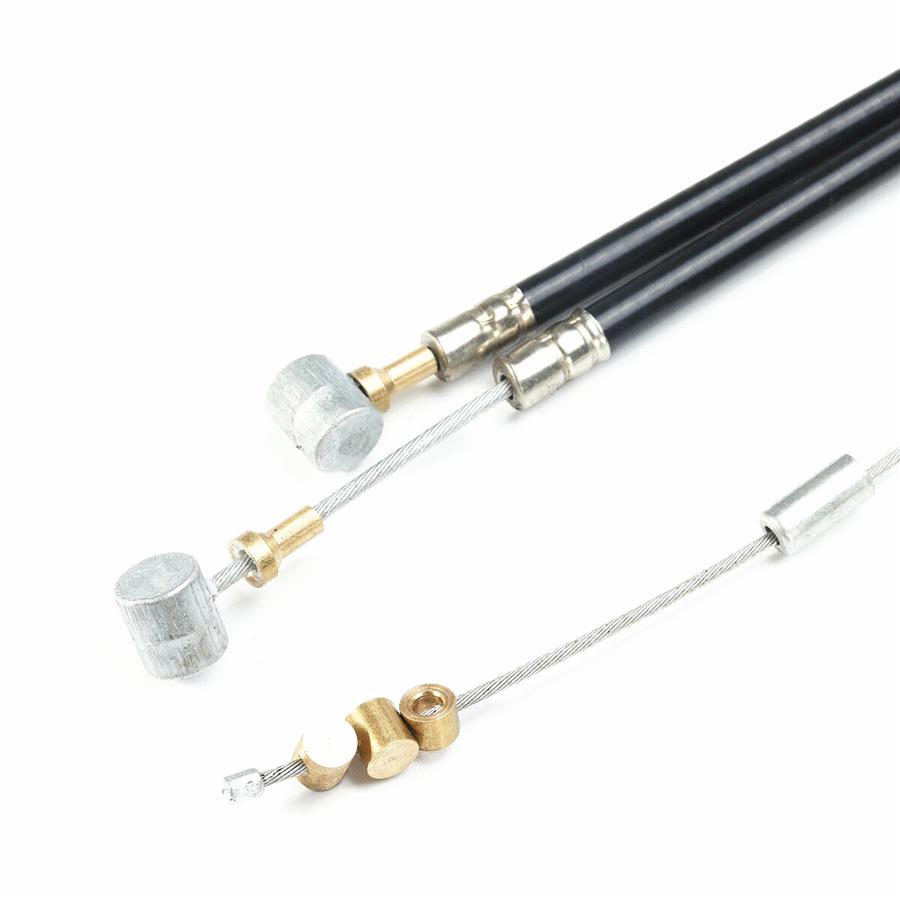 3x Universal Cable Kit Clutch Brake Throttle Wire Set For Motorcycle Restoration