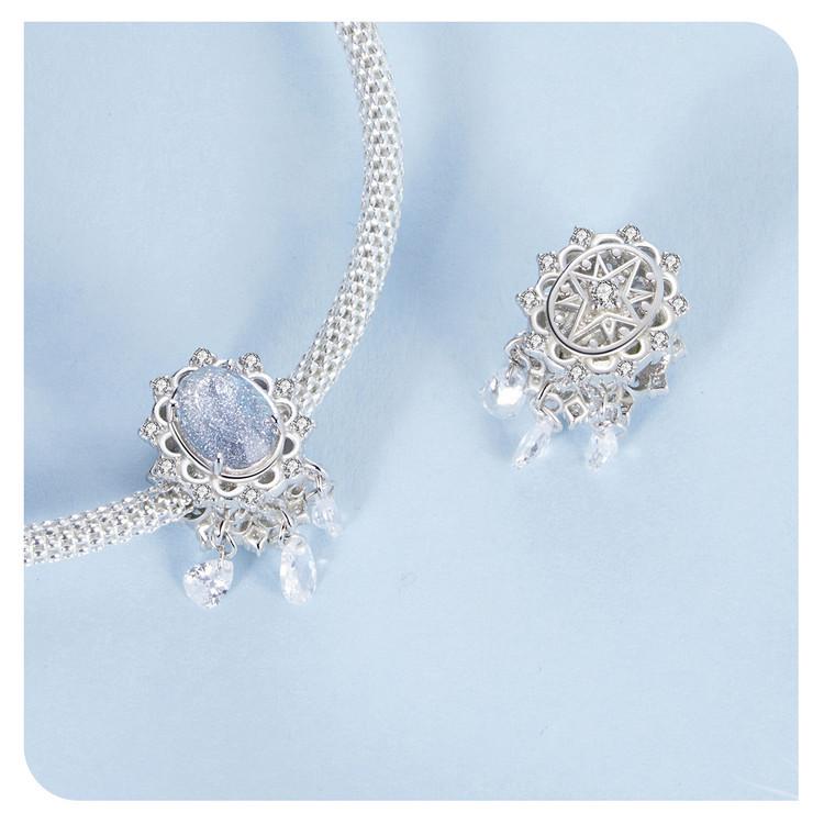 Avle Teardrop Zircon Tassel Beads: Original Shining S925 Sterling Silver for DIY Jewelry