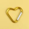 Heart-shaped Aluminum Carabiner Key Chain Clip Outdoor Camping Keyring Spring Hook Water Bottle Hanging Buckle Travel Accessory