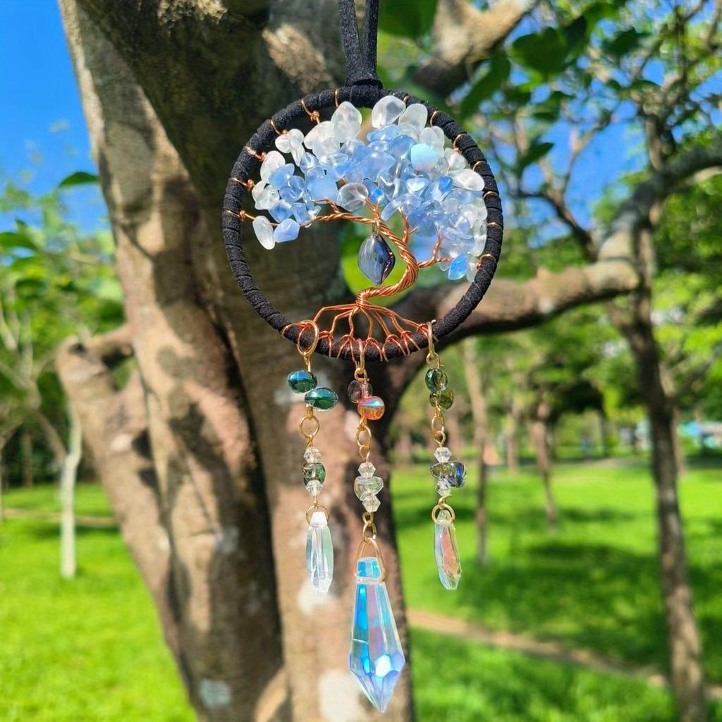 1Pc Tree of Life Dream Catchers for Car with Crystal, Gemstone Suncatcher Hanging Is Personalized Home Decor/room Decor