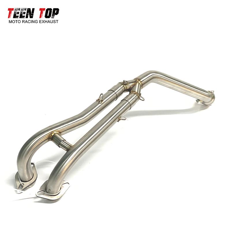 Stainless Steel Motorbike Exhaust Pipe For Yamaha Tmax500 Tmax530 Front Link Pipe Tmax 500 530 Exhaust Header Fit 51mm Muffler