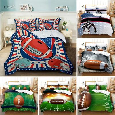 Football Duvet Cover KingQueen Size Rugby Game Bedding Set for Boys Teens Men Sports Enthusiasts Athletes Polyester Quilt Cover