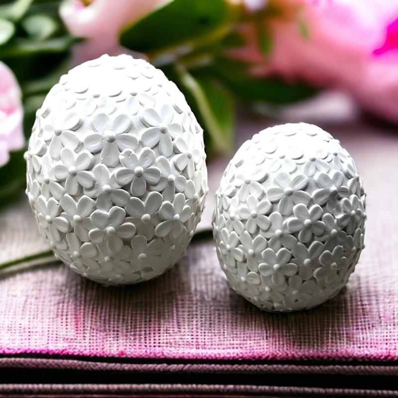Flower Egg Silicone Casting Mold Individually or As A Set Candle Mould Concrete Plaster Jesmonite Easter Decoration Eggs DIY Craft