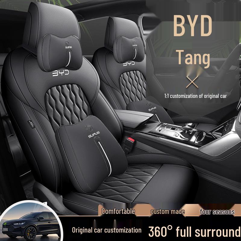 BYD Tang Full Leather Car Seat Cushion: Fits 5, 6, 7-Seater Models