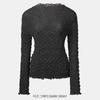PleaTs Me Square Embossed Frill T shirT ppTss126006