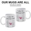 1pc 11oz Funny White Coffee Mug with Double-Sided Print, Great for Daily Use At Home or Office, Hot Drinks, Perfect Gift for Friends and Coworkers