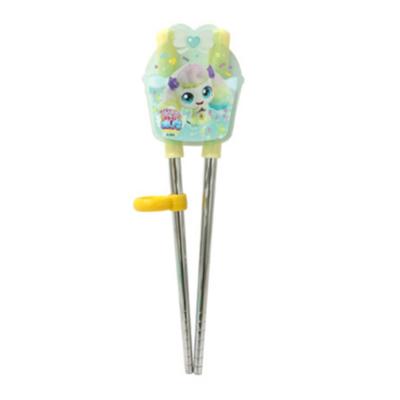 Leburn Baby's Sweet and Sour Catch Tiniping, Two-handed Correction Chopsticks, Posilping, Mixed Colors, 1 Piece, Korean Popular Tableware