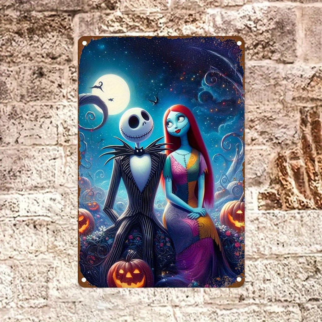 Miniso The Nightmare Before Metal Signs Wall Decor Tin Signs Captain Metal Poster Decor for Bar Pub Club Wall Decoration