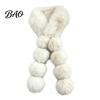 Warm Winter Accessories for Her Women Faux Fur Scarf, Neck Warmer with Magnetic Buckle, Chic Ball Scarf Elegant Draping Design Plush Long Soft Collar