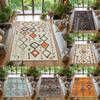 Ethnischer Retro Böhmischer Druck Großer Teppich Rutschfest Abriebfest Weiche Matte für Wohnzimmer und Schlafzimmer Teppich Klassisch und Schön