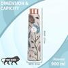 Copper Water Bottle | Leak Proof, Durable & Rust Proof | Non-Toxic & BPA Free Bottles | Eco Friendly Water Bottle (900 ml) (Pack of 1)