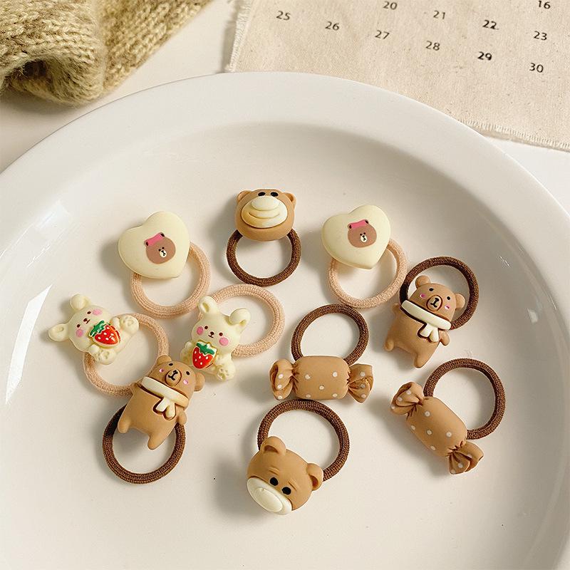 Mléčná káva čelenka do vlasů: Bezpoškození, vysoce elastická mašle čelenka pro dívky, miminka a děti - stylový vlasový doplněk.