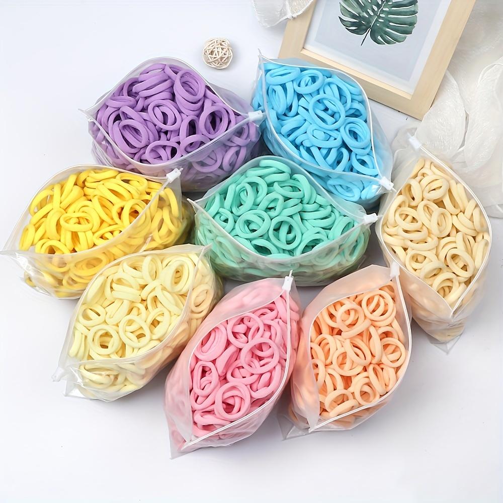 50pcs/Set Women   Basic Hair Bands 1.57inch Simple Solid Colors Elastic Headband Hair Ropes Ties Hair Accessories Ponytail Holder