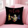 British Postpunk Rock Band TThe Cure Cushion Cover Pillow Case Soft Skin Friendly Fabric  Concealed Zipper