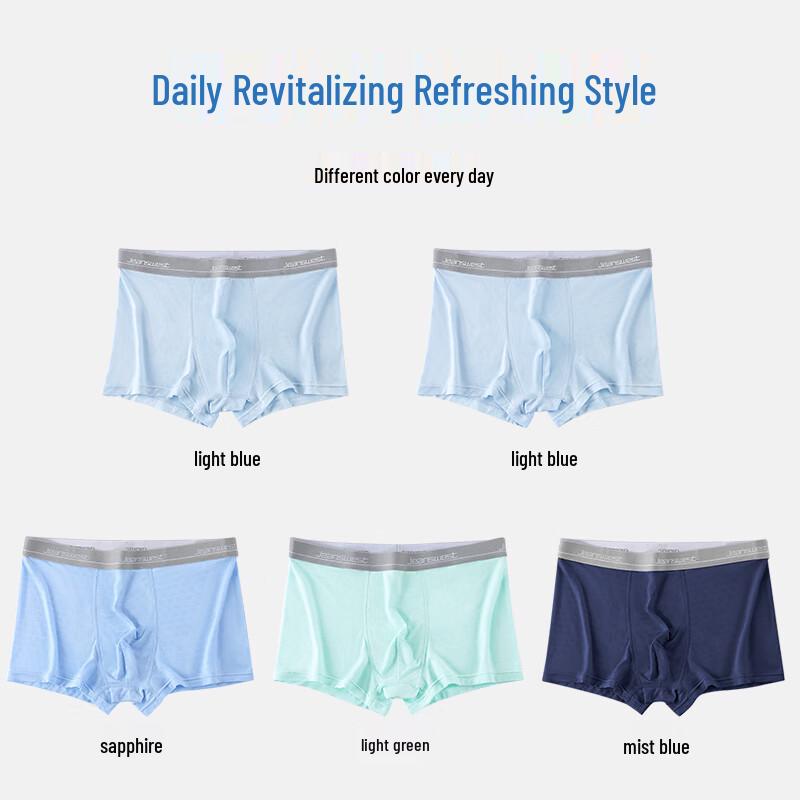 JEANSWEST Atmungsaktive Boxershorts für Teenager-Jungen, 5er-Pack