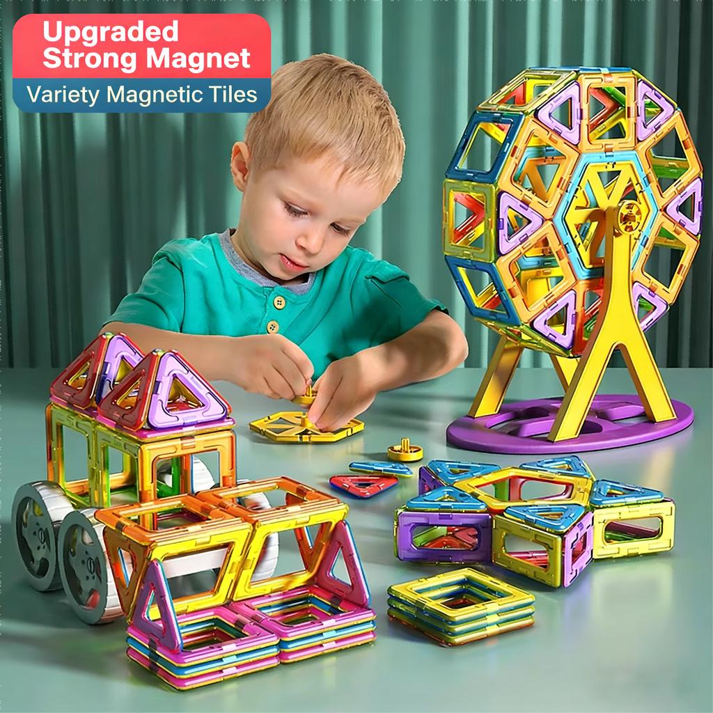Non-Toxic Magnetic Building Blocks Toy Gift Diy Construction Set Kids Magnetic Block Tiles Educational Magnet Toys For Children