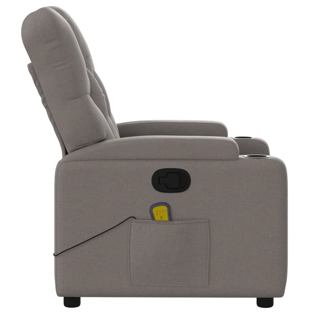 Massage Chair Taupe Fabric