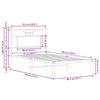 Bed Frame without Mattress Smoked Oak Finish 75 x 190 cm Wood Based Material