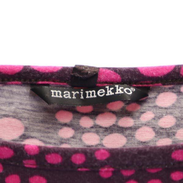 Marimekko Ogólny uchwyt Długi rękaw Sukienka do kolan S Różowy Kobiety Używany