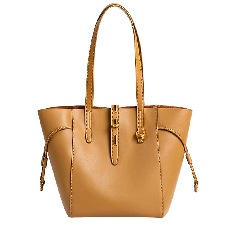 

[VEROMAN] milan tote bag leather lightweight A4 large capacity ladies bag fastener commuting bag business brown