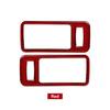 2Pcs For Ford Mustang 2009-13 Red Carbon Fiber Door Handle Bowl Sticker Cover